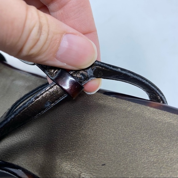 Stuart Weitzman Tortoise patent leather wedge sandals - Picture 8 of 11